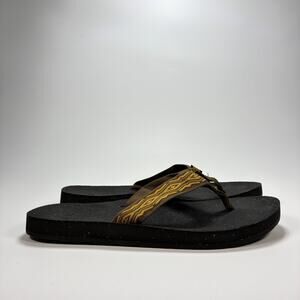 Teva Reflip Dark Olive Green Flip Flops Comfort Sandals F26122L Men's Size 13